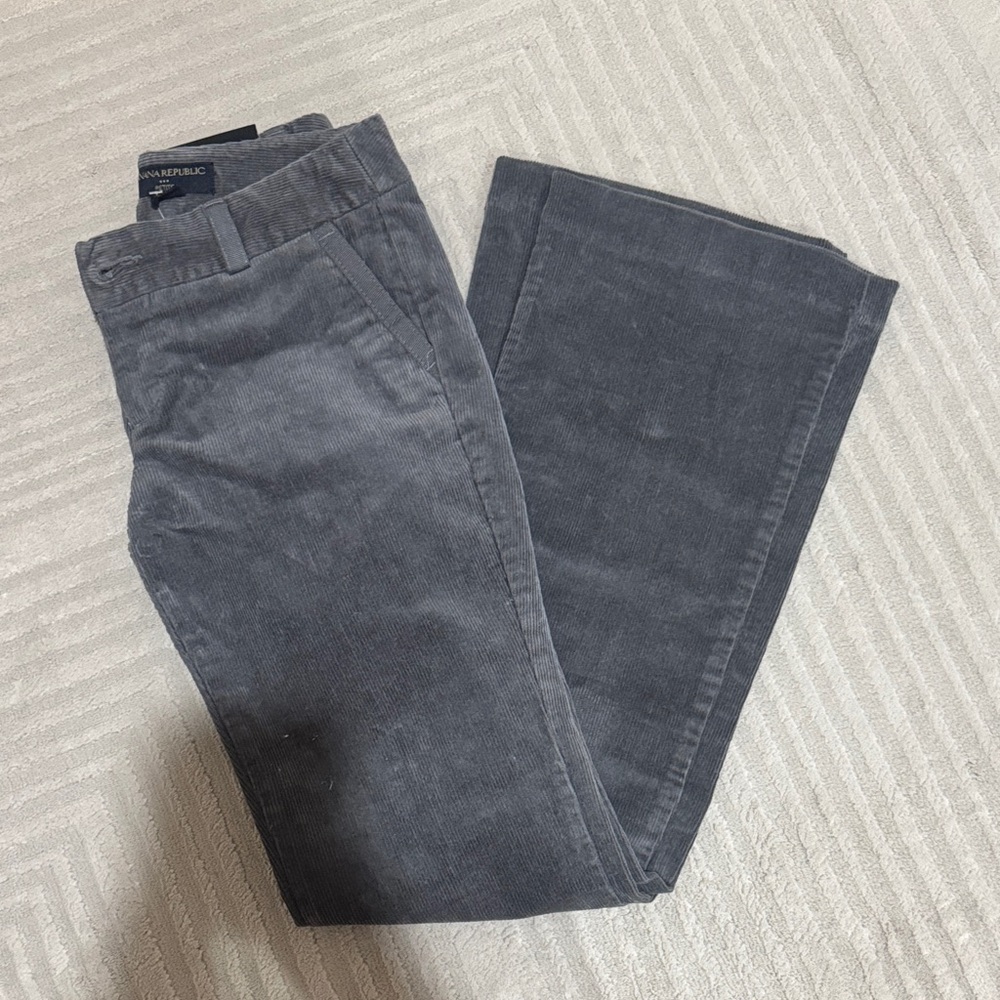 Banana Republic Gray Corduroy Boot-Cut Pants